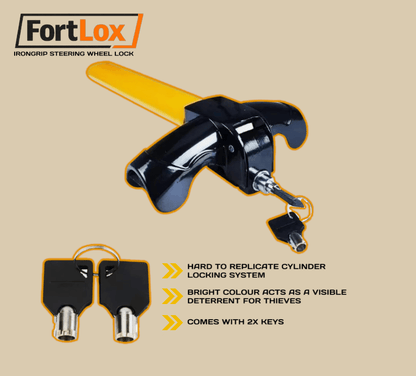 FortLox™ IronGrip Steering Wheel Lock