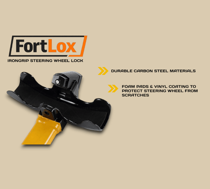 FortLox™ IronGrip Steering Wheel Lock